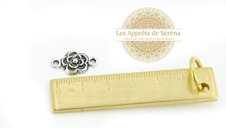 connecteurs fleurs argent zamak