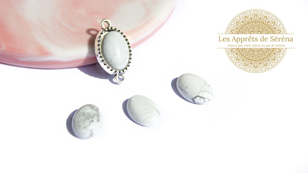 cabochon howlite 14x10mm