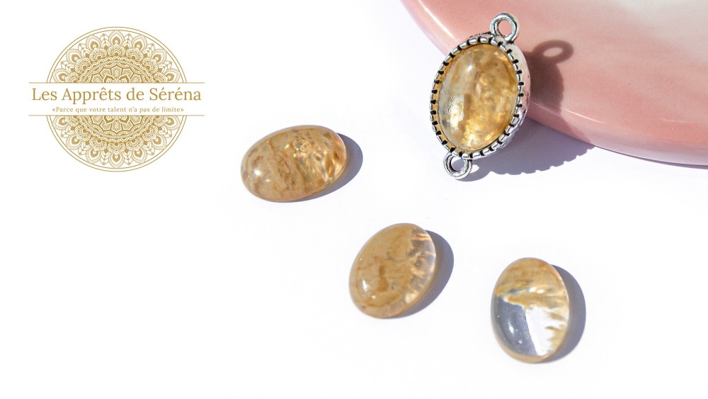 copy of Cabochon 12mm agate indienne naturelle