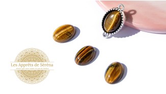 cabochon œil de tigre 14x10mm