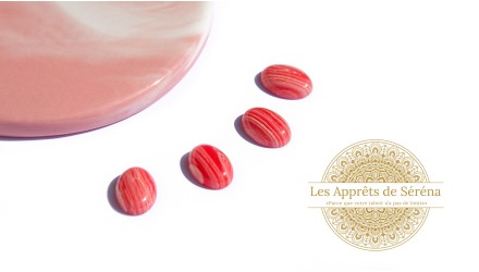 cabochon agate corail