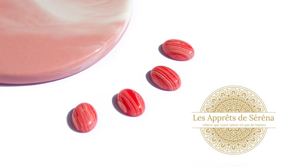 cabochon agate corail