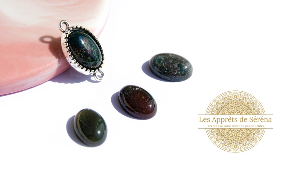 cabochon agate indienne 14x10mm