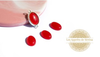 cabochon 14x10 jade cerise