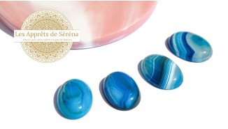 cabochon agate bleue 25x18mm