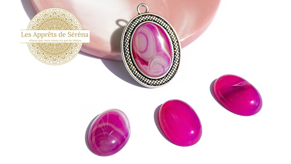 copy of Cabochon 12mm agate indienne naturelle