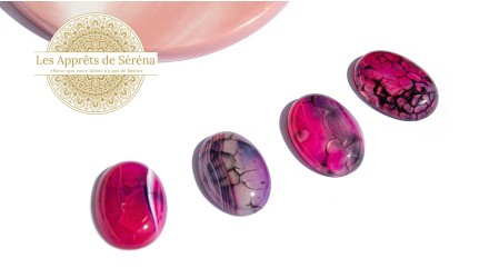 agate veines de dragon 25x18 fuchsia