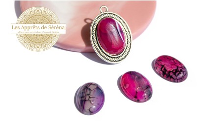 copy of Cabochon 12mm agate indienne naturelle