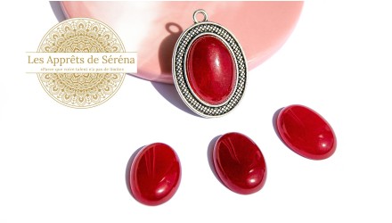 jade naturel teintée cerise 25x18