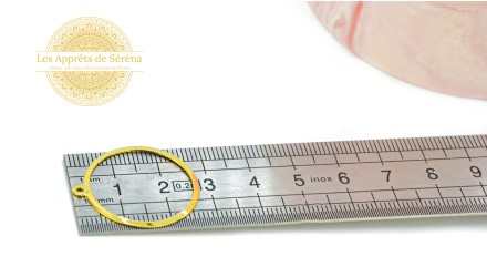 Pendentif rond creux en acier  201 doré /Les apprêts de Séréna/