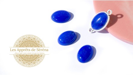 cabochon 13x18 jade bleu royal
