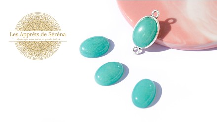 cabochon jade menthe 13x18