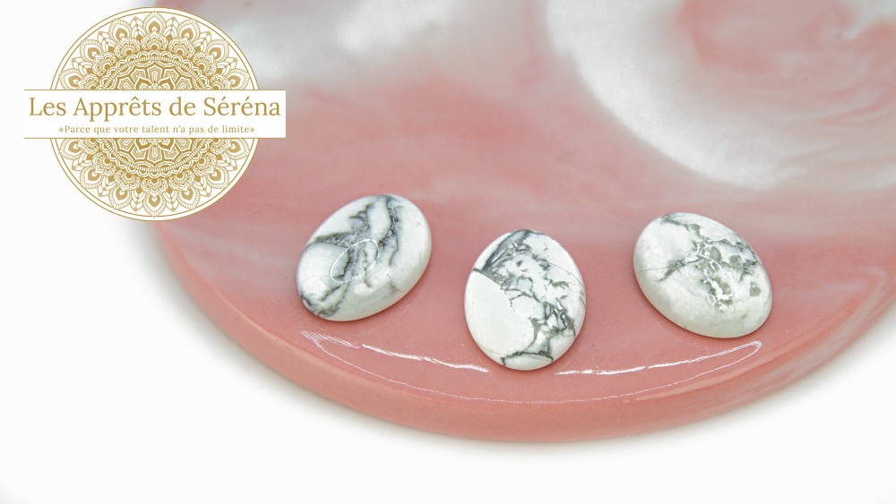 cabochon howlite naturelle 13x18mm