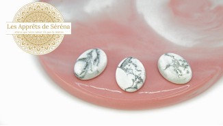 cabochon howlite naturelle 13x18mm