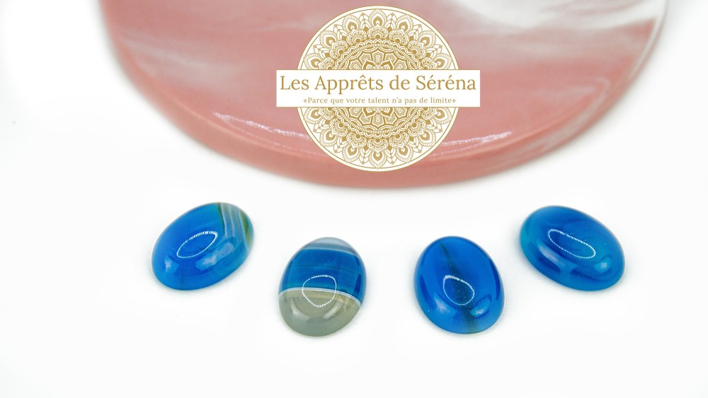agate naturelle teintée turquoise 13x18