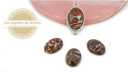 cabochon jaspe léopard 13x18mm