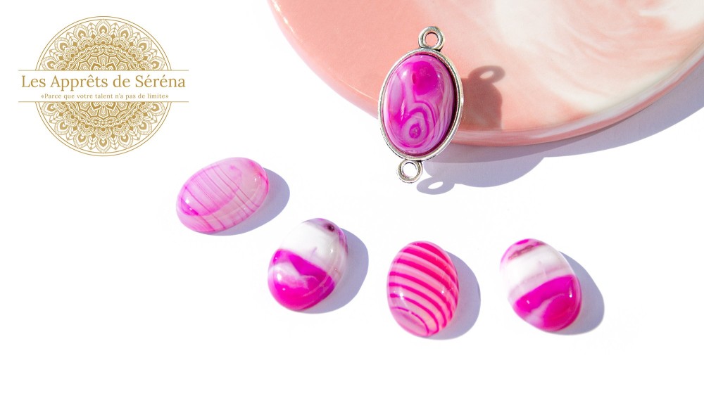 copy of Cabochon 12mm agate indienne naturelle