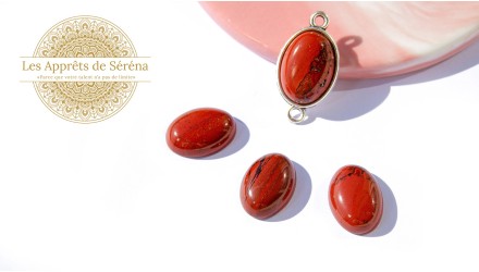 cabochon jaspe rouge 13x18