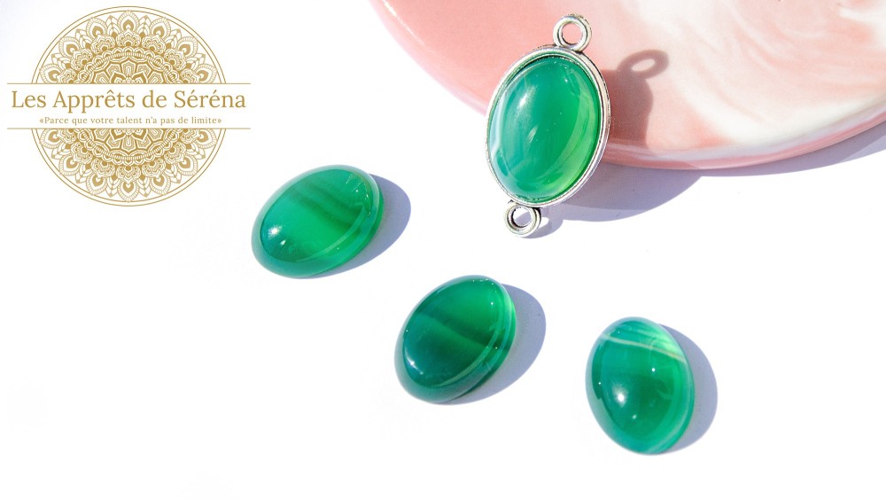 copy of Cabochon 12mm agate indienne naturelle