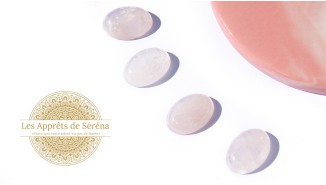 cabochon quartz  rose 13x18mm