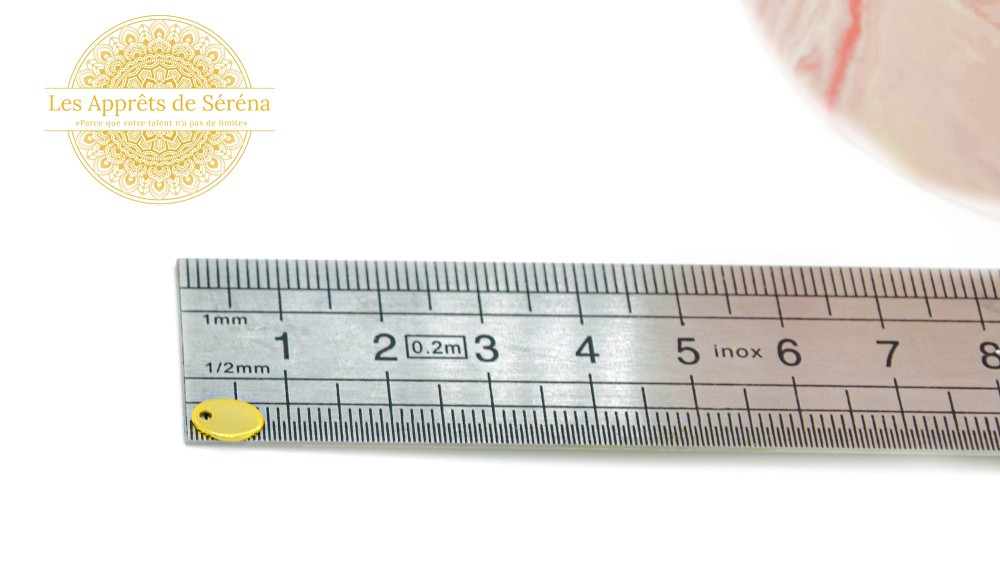 10 mini sequins ovales en acier 304