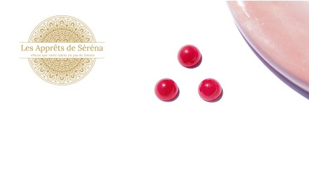 cabochon 6mm jade cerise