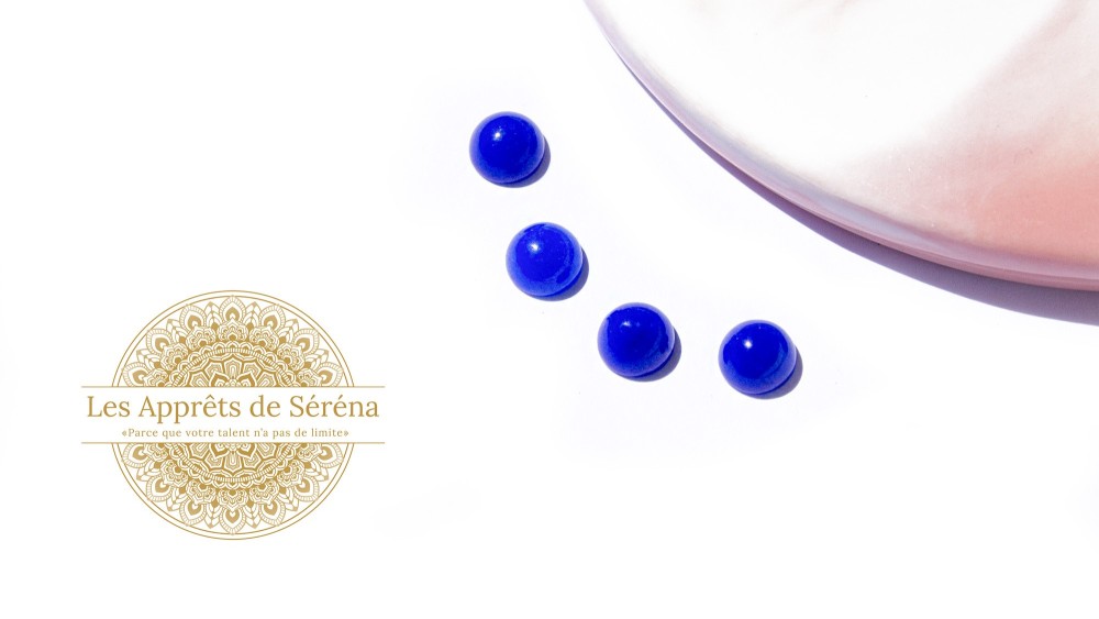 cabochon jade bleu 06mm