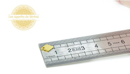 10 sequins losanges acier 9x7mm