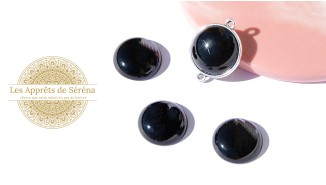 agate naturelle teintée noir