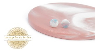 copy of Puces d'oreille en acétate violette x paire