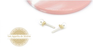 paire puce perle de culture