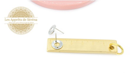 paire puce acier argent ronde creuse