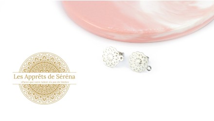 puce dentelle acier argent