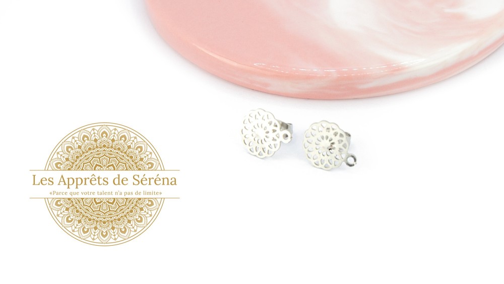 copy of Puces d'oreille en acétate violette x paire