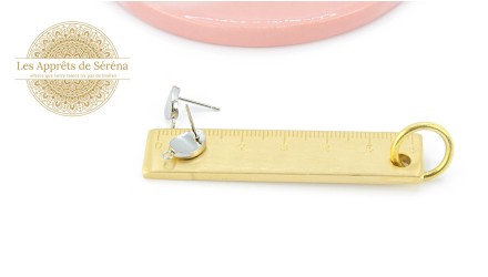 puces ovales 12x7mm en acier 304
