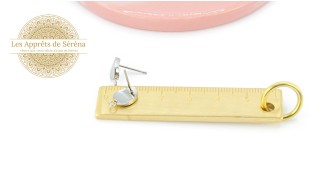 puces ovales 12x7mm en acier 304