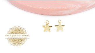 puces étoiles acier doré