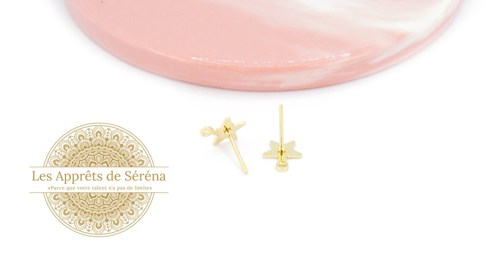 copy of Puces d'oreille en acétate violette x paire
