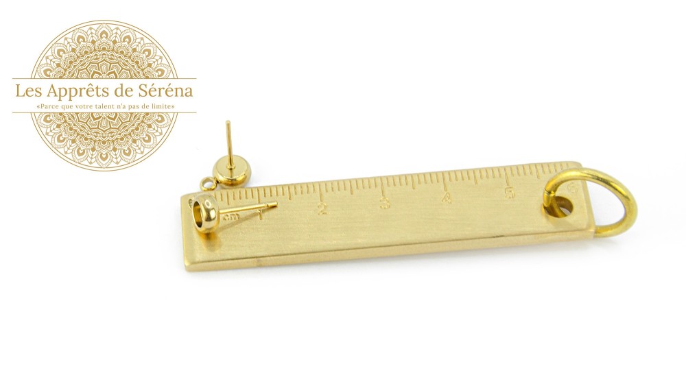 supports cabochon 4mm acier doré