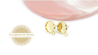 copy of Puces supports cabochons 4mm en acier 304 doré
