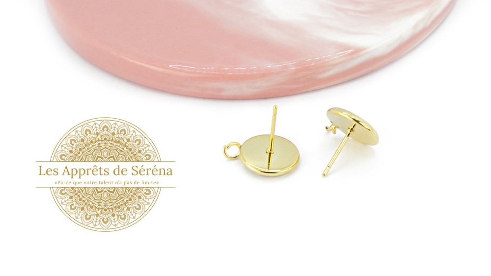 copy of Puces supports cabochons 4mm en acier 304 doré