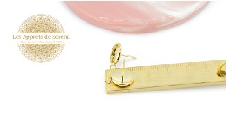 copy of Puces supports cabochons 4mm en acier 304 doré