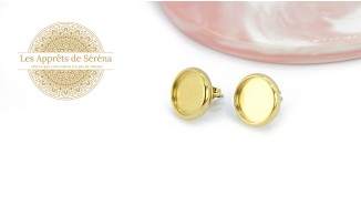 copy of Puces supports cabochons 4mm en acier 304 doré