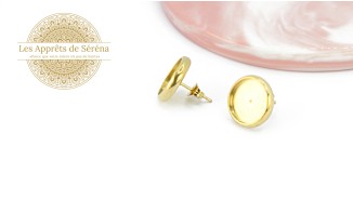 puces acier supports 12mm dorées