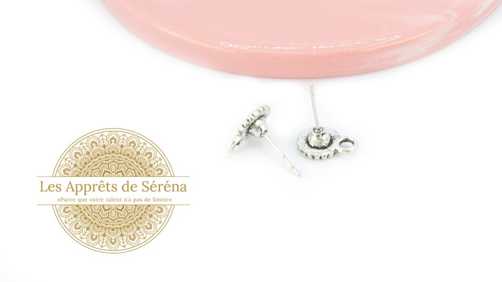 supports pour cabochons 4mm en zamak