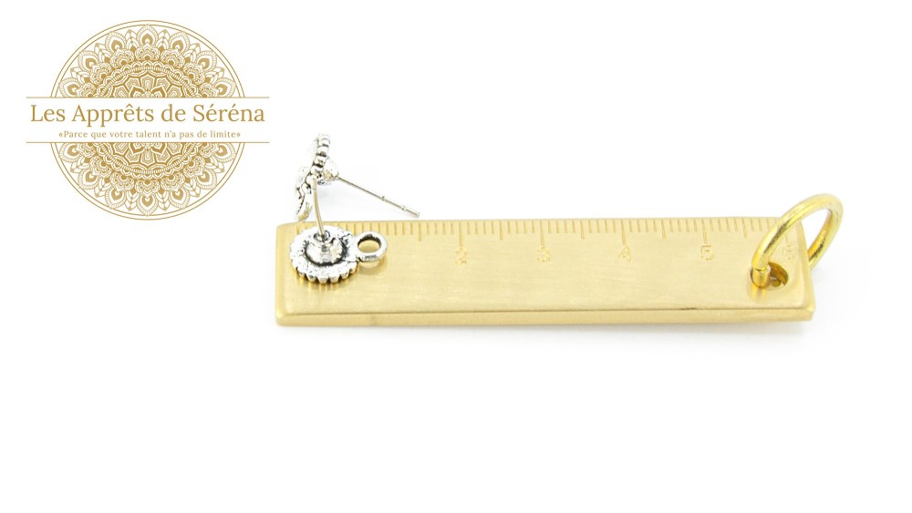 supports pour cabochons 4mm en zamak argent x 10