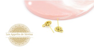 supports pour cabochons 4mm en zamak or
