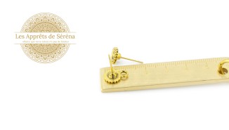 supports pour cabochons 4mm en zamak doré x 10