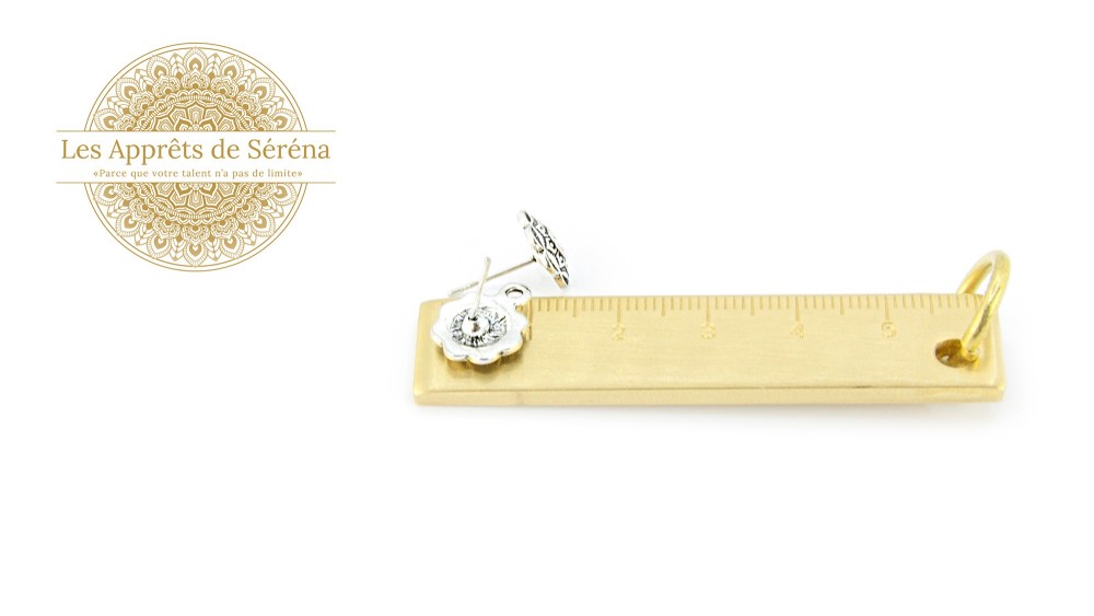 supports pour cabochons 1.5mm en zamak argent