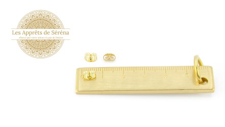 Fermoirs papillons pour boucles d'oreille puces en fer couleur or